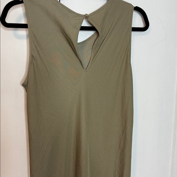 Banana Republic Olive Green Maxi Dress - Satin - small - Picture 4 of 4